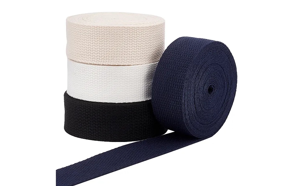4 Rolls 4 Colors 5 Yards Flat Polycotton Ribbon