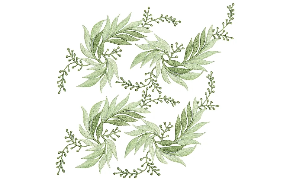 4pcs 2 Style Leaf Computerized Embroidery Cloth Iron On Sew On Patches