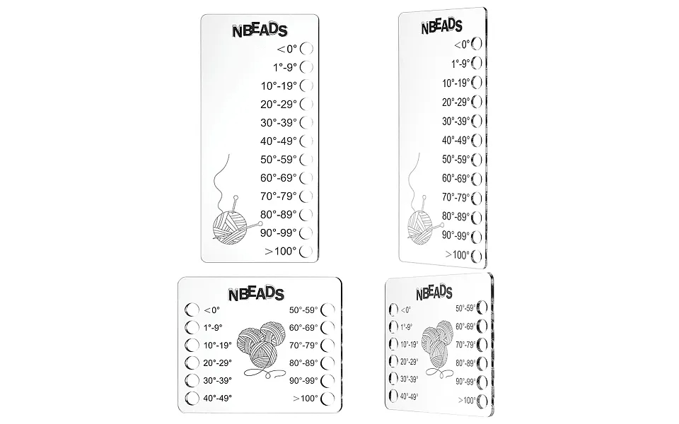 4pcs Acrylic Temperature Blanket Color Chart