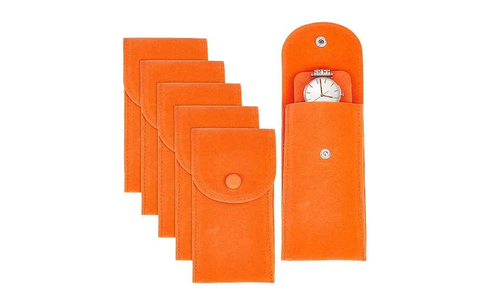 6 Sets Flocky Velvet Watch Storage Pouches