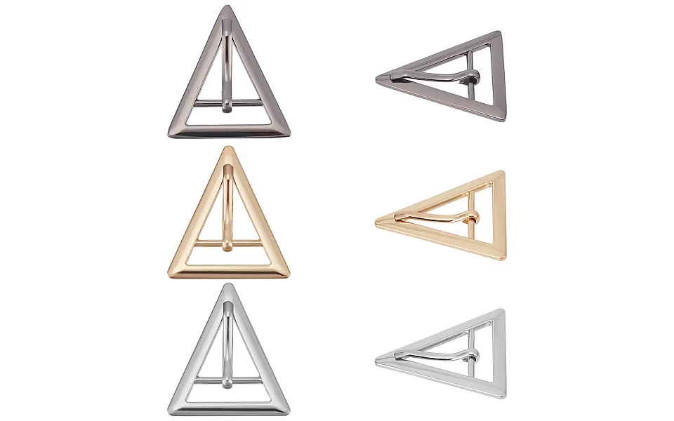 6pcs 3 Colors Zinc Alloy Center Bar Buckles