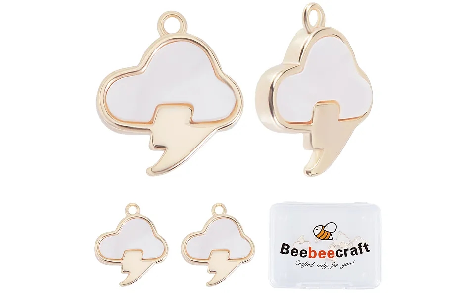 6pcs Natural Sea Shell Cloud Charms