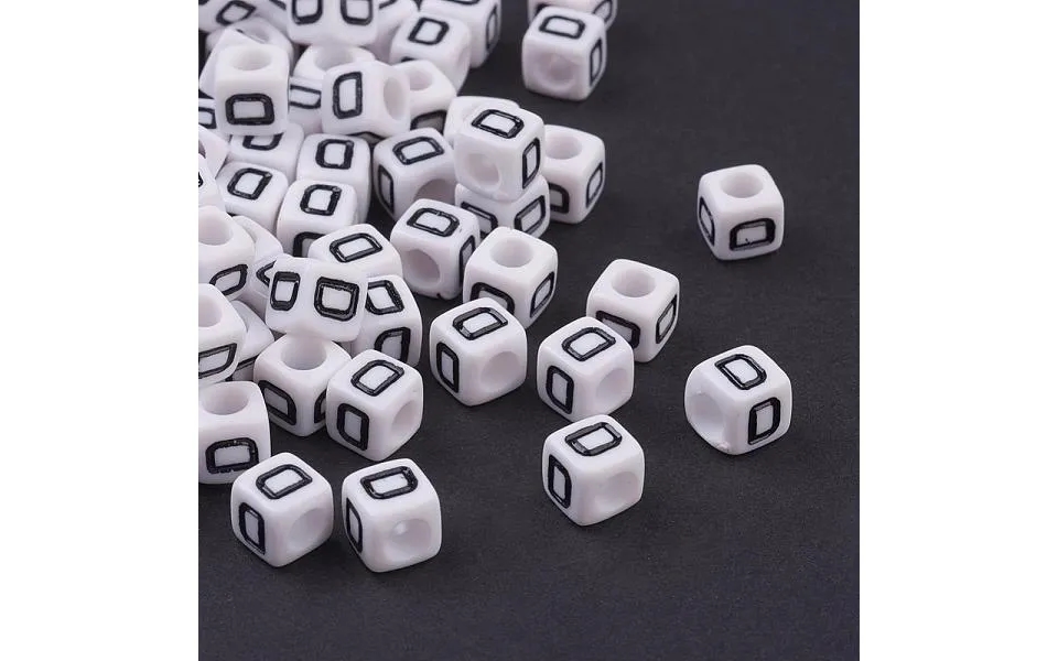 Acrylic Horizontal Hole Letter Beads