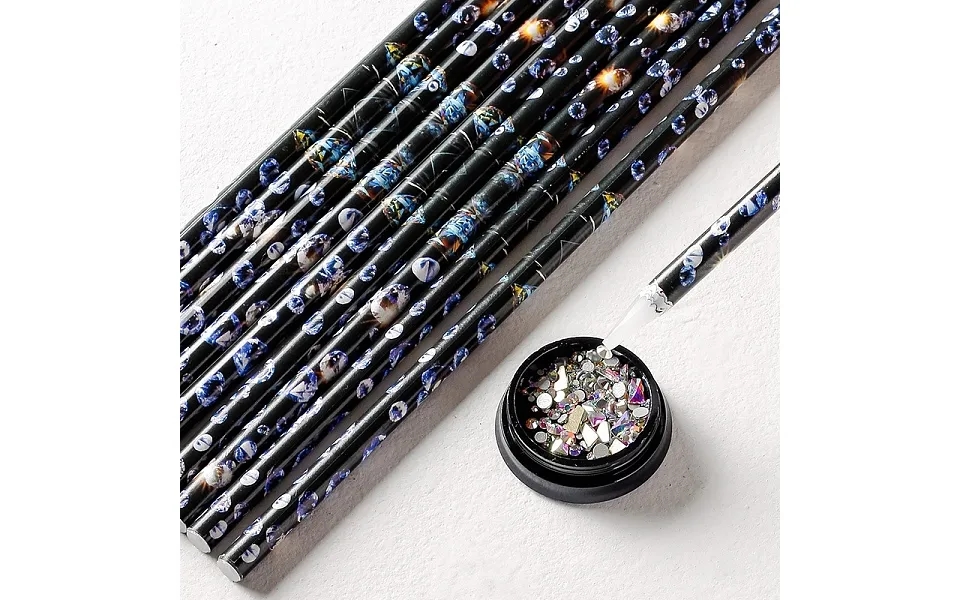 Acrylic Nail Art Rhinestones Pickers Wax Pens