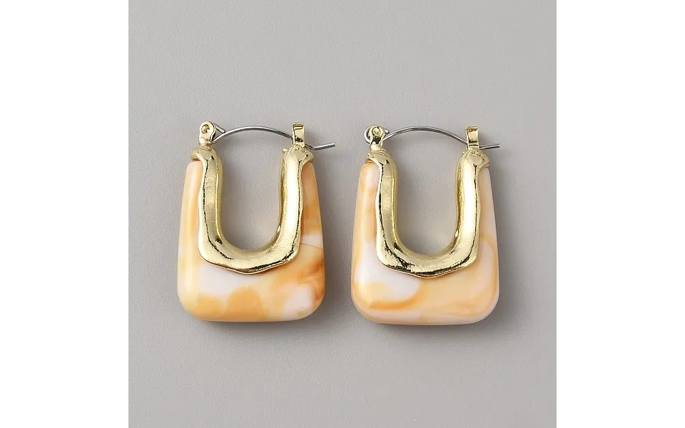 Acrylic Rectangle Hoop Earrings