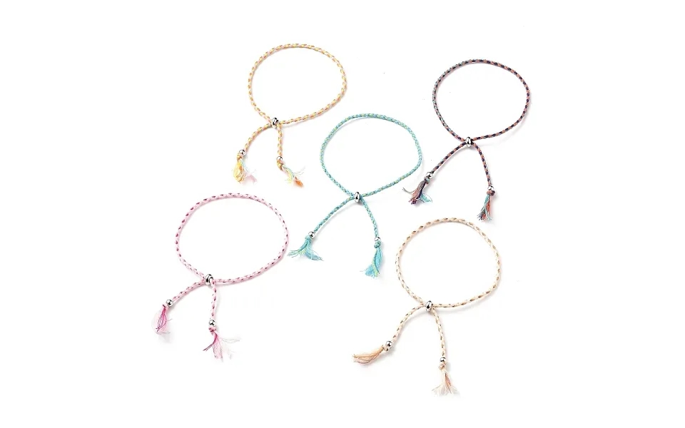 Adjustable Braided Cotton Cords Slider Bracelets Making