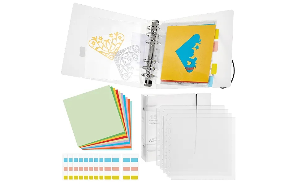 Ahadermaker 1 Set 6-hole Plastic Binder Photo Albums