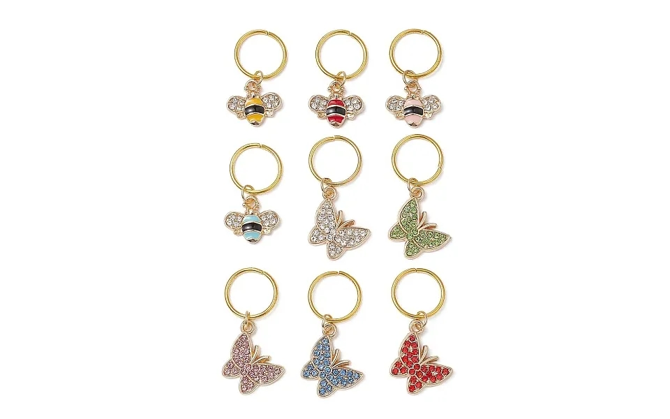 Alloy Rhinestones & Enamel Dreadlocks Beads