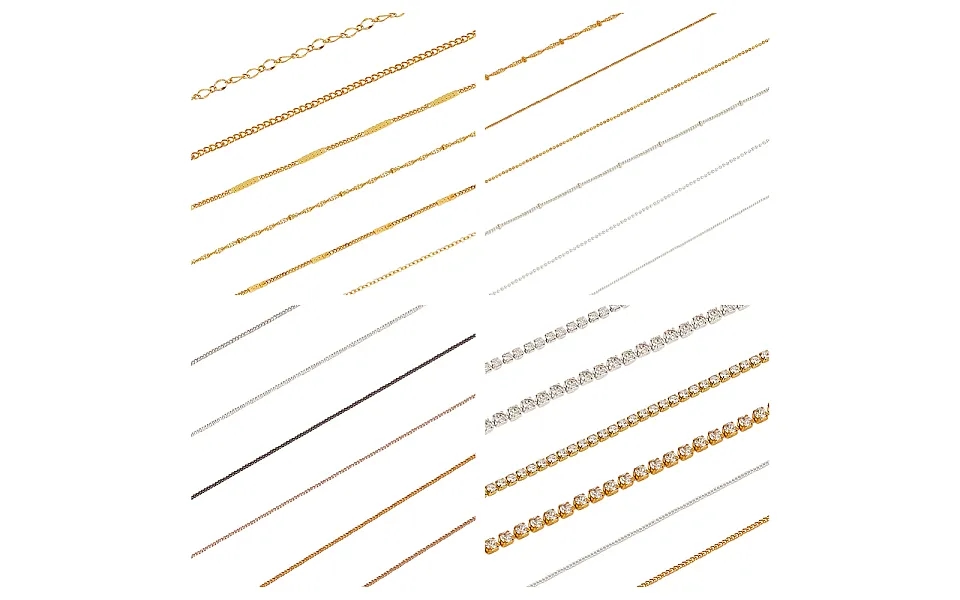 Anattasoul 4 Sets 4 Styles Alloy Fine Chain