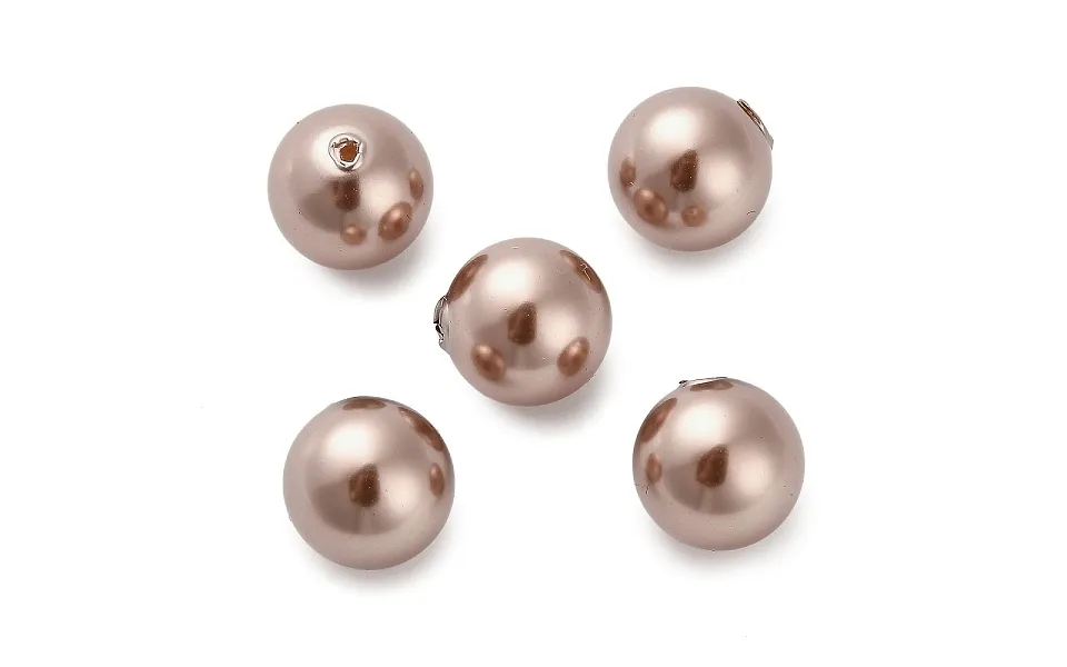 Baking Painted Pearlized Glass Pearl Round Beads