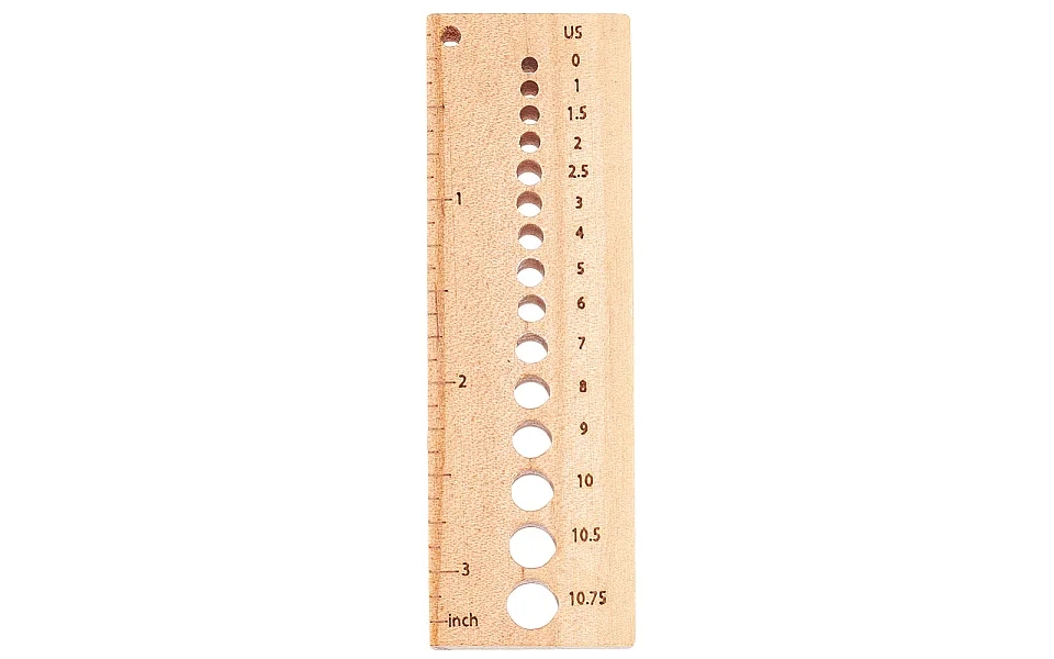 Benecreat 1pc Rectangle Wooden Knitting Needle Gauges