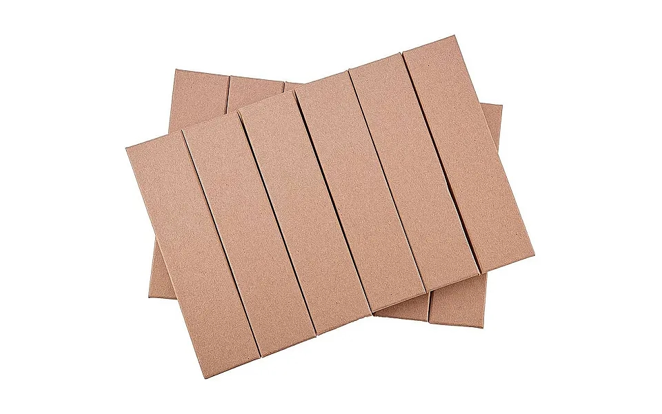 Benecreat 20 Pack Necklace Bracelet Box 17x4x2.5cm Kraft Brown Rectangle Cardboard Jewelry Boxes Small Gift Box For Wedd