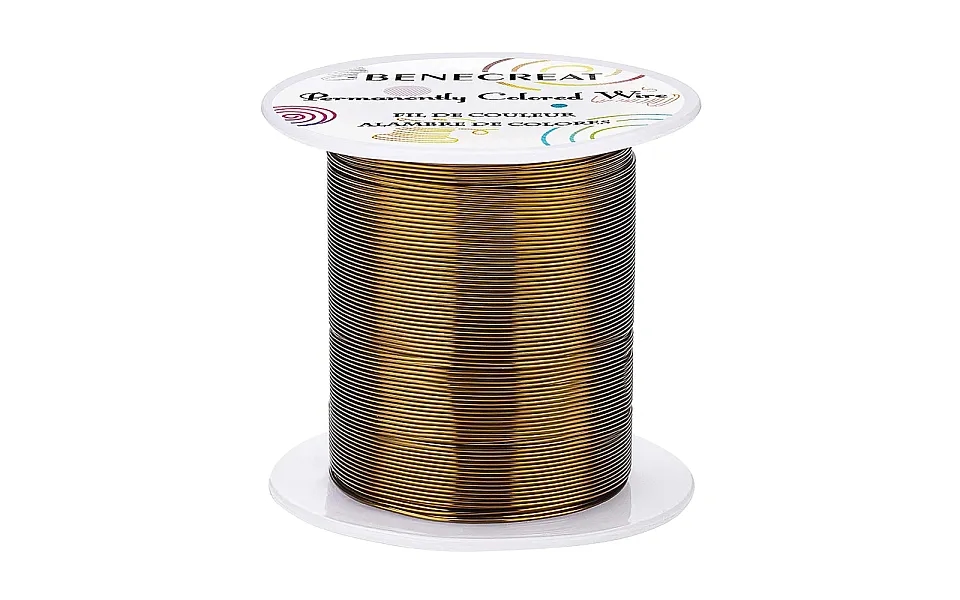 Benecreat 22 Gauge 55 Yards Jewelry Beading Wire Tarnish Resistant Copper Wire For Beading Wrapping And Other Jewelry Cr