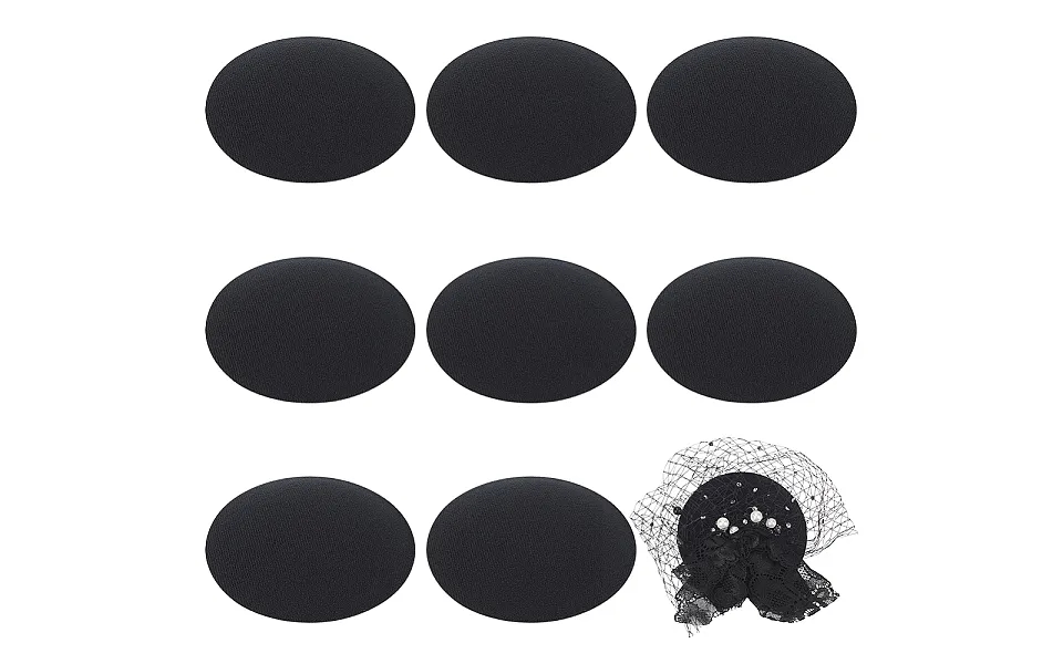 Benecreat 8pcs Eva Cloth Round Fascinator Hat Base For Millinery Magic