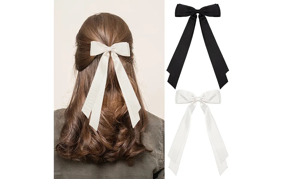 Big Bowknot Polyester Alligator Hair Clips