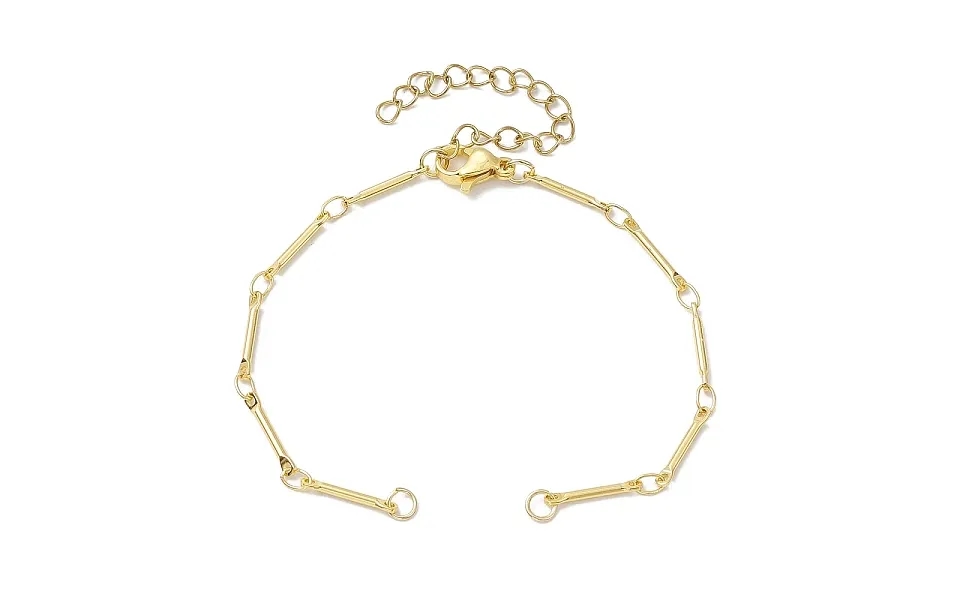 Brass Bar Link Chain Bracelet Making