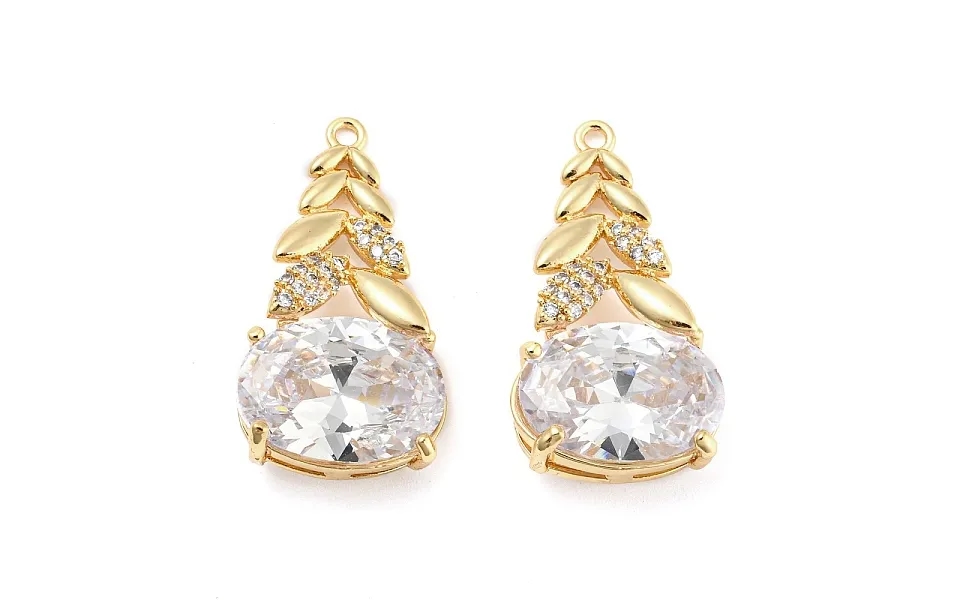 Brass Micro Cubic Zirconia Pendants