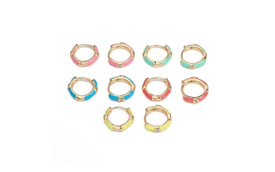 Brass Micro Pave Clear Cubic Zirconia Huggie Hoop Earrings