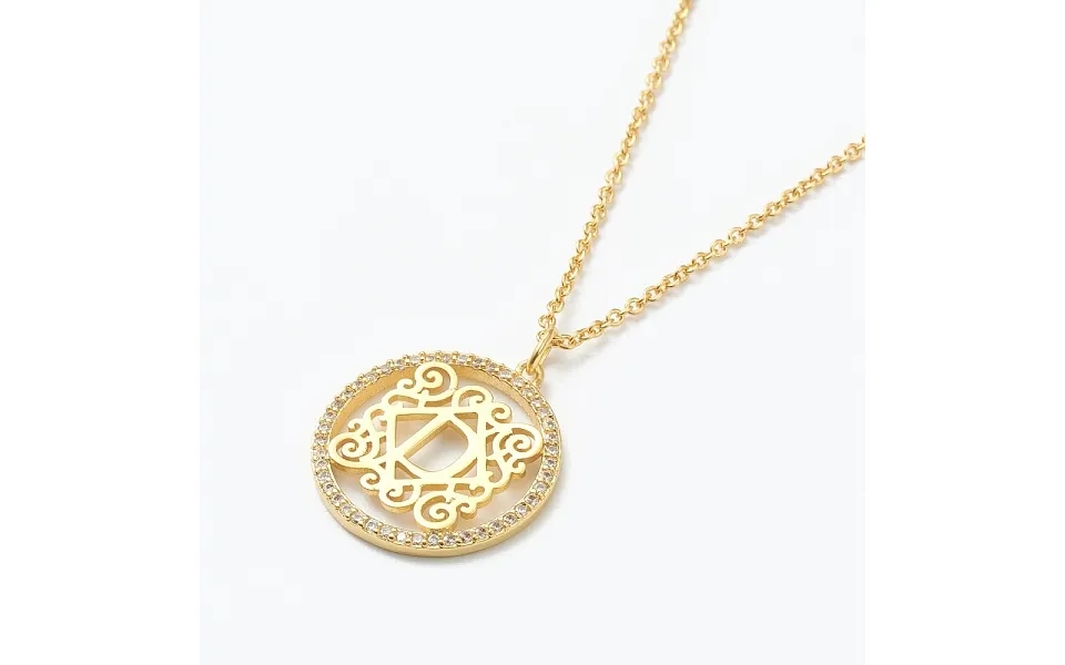 Brass Micro Pave Clear Cubic Zirconia Pendant Necklaces