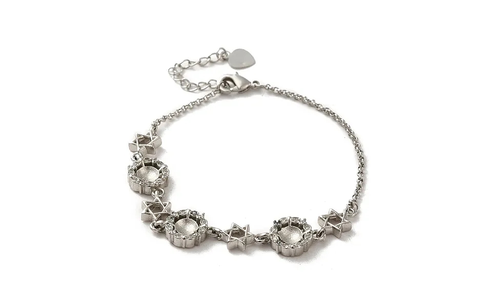 Brass With Rhinestone Chain Bangle Making