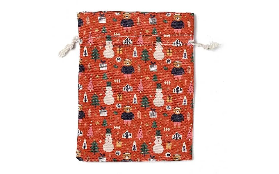 Christmas Theme Cloth Printed Storage Bags