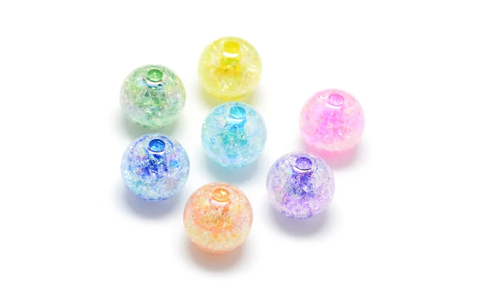 Crackle Style Acrylic Beads