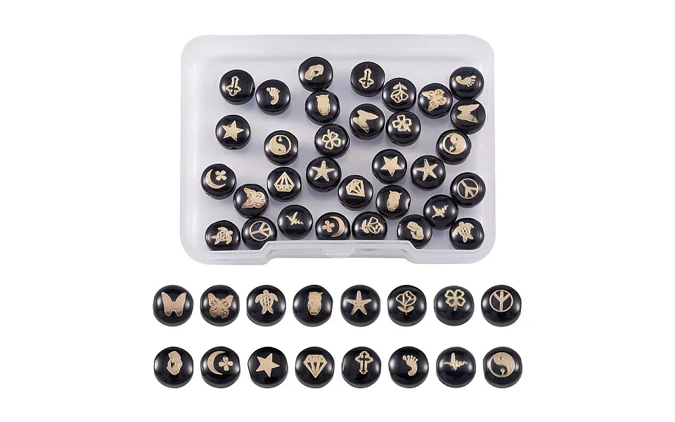 Craftdady 32pcs 16 Style Handmade Lampwork Beads