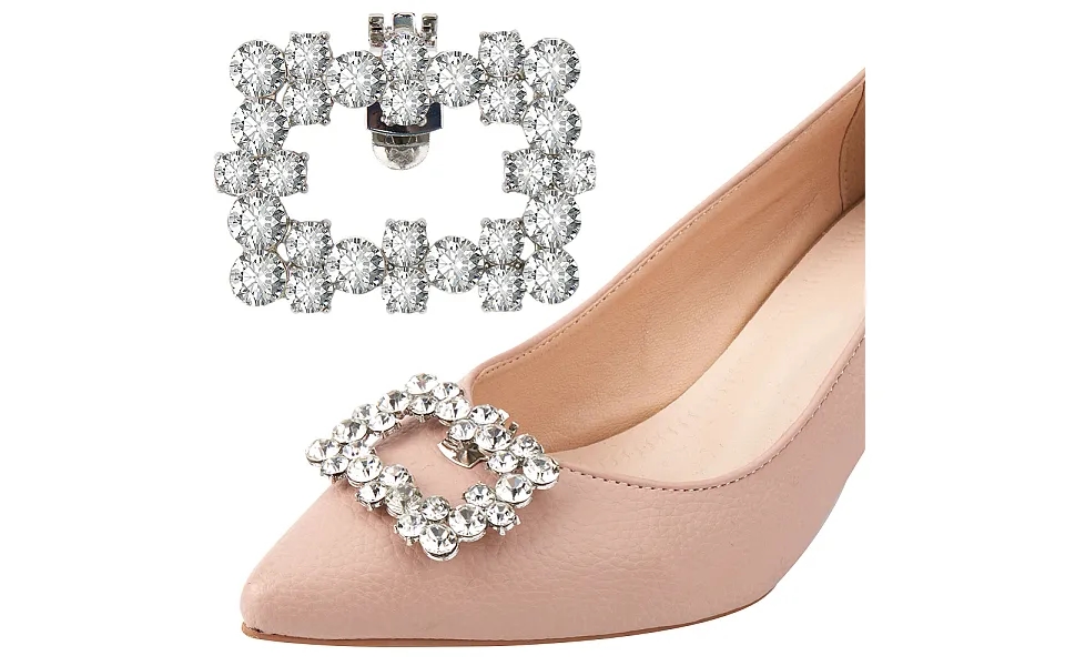 Craspire 2pcs Alloy Rhinestone Shoe Decorations