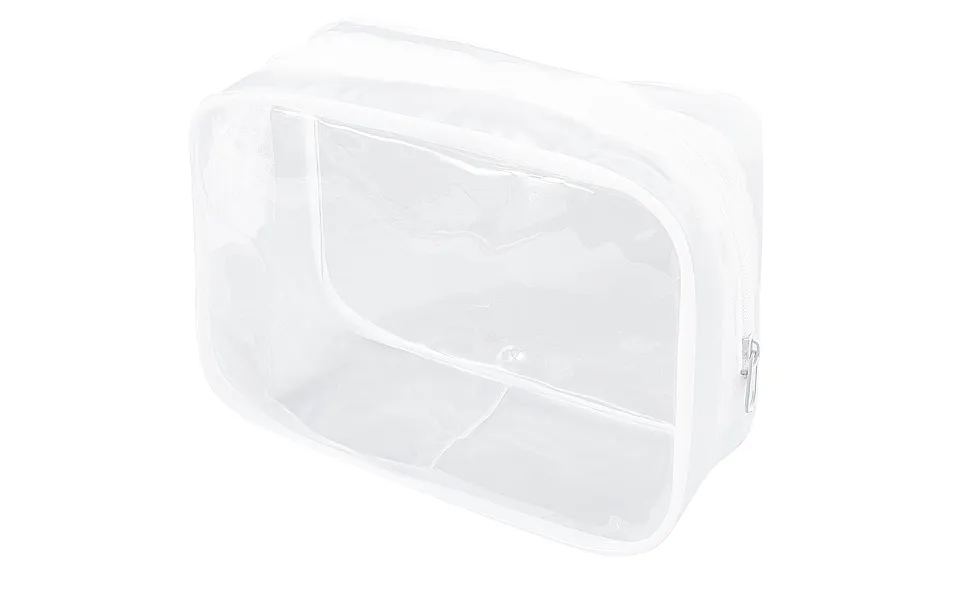 Craspire 3pcs Clear Plastic Cosmetic Zipper Bags
