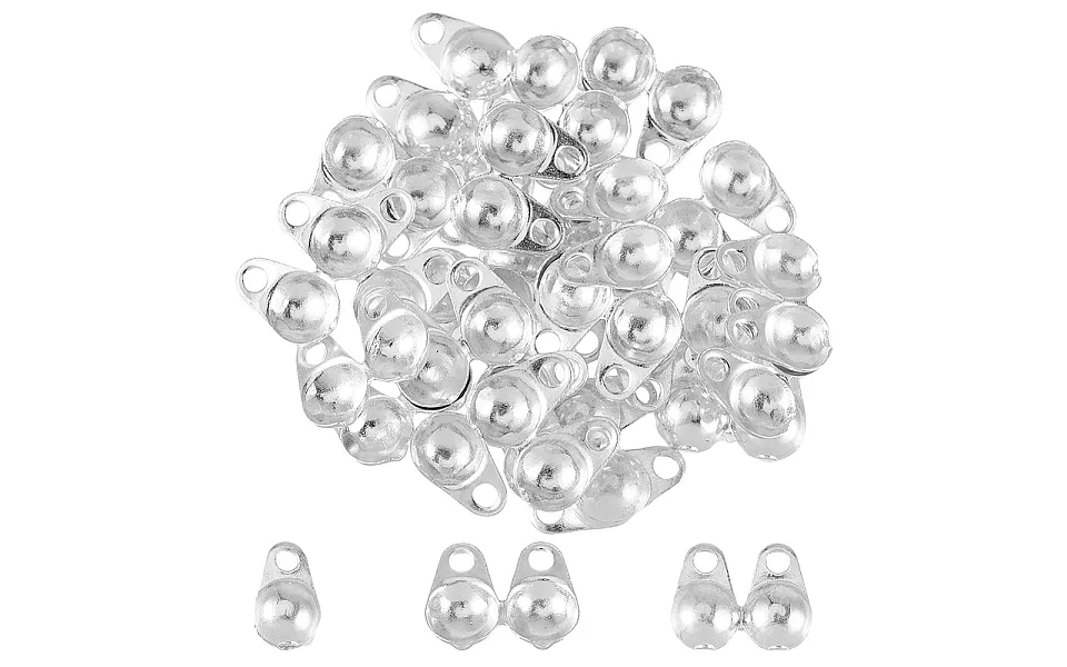 Dicosmetic 30pcs 925 Sterling Silver Bead Tips