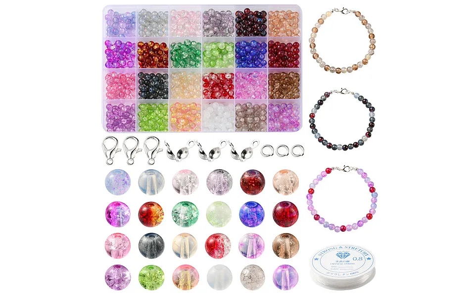 Diy Bling Stretch Bracelet Necklace Making Kit