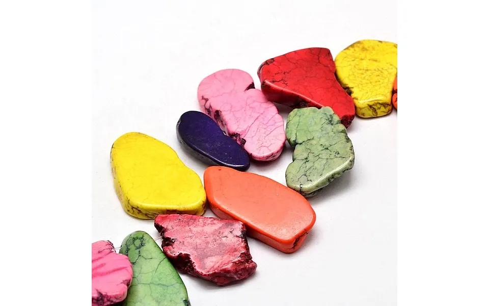 Dyed Natural Magnesite Bead Strands