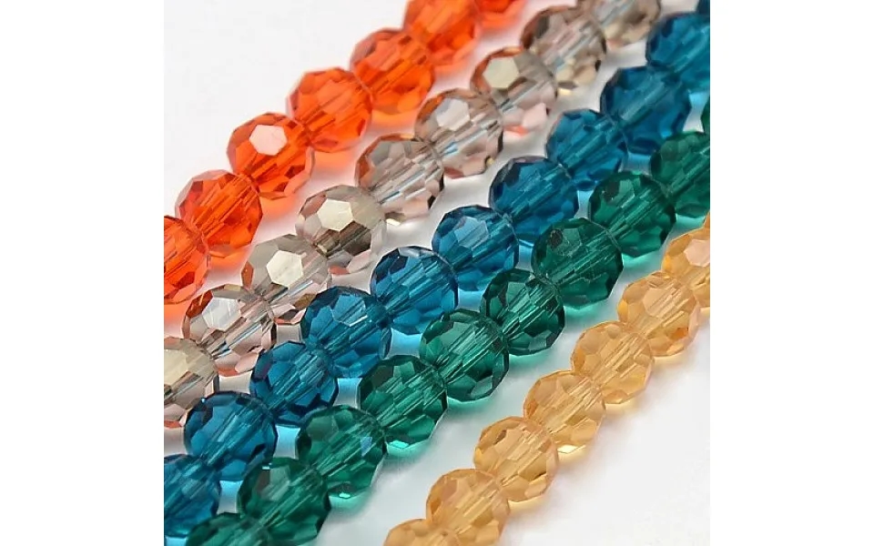 Eco-friendly Glass Round Beads Strands