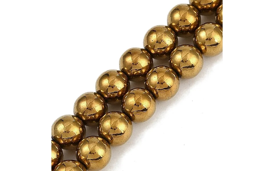 Electroplated Synthetic Magnetic Hematite Beads Strands