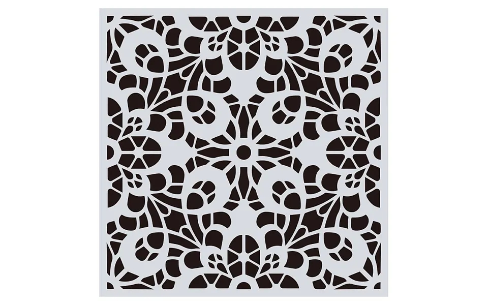 Flower Pattern Eco-friendly Pet Plastic Hollow Painting Silhouette Stencil