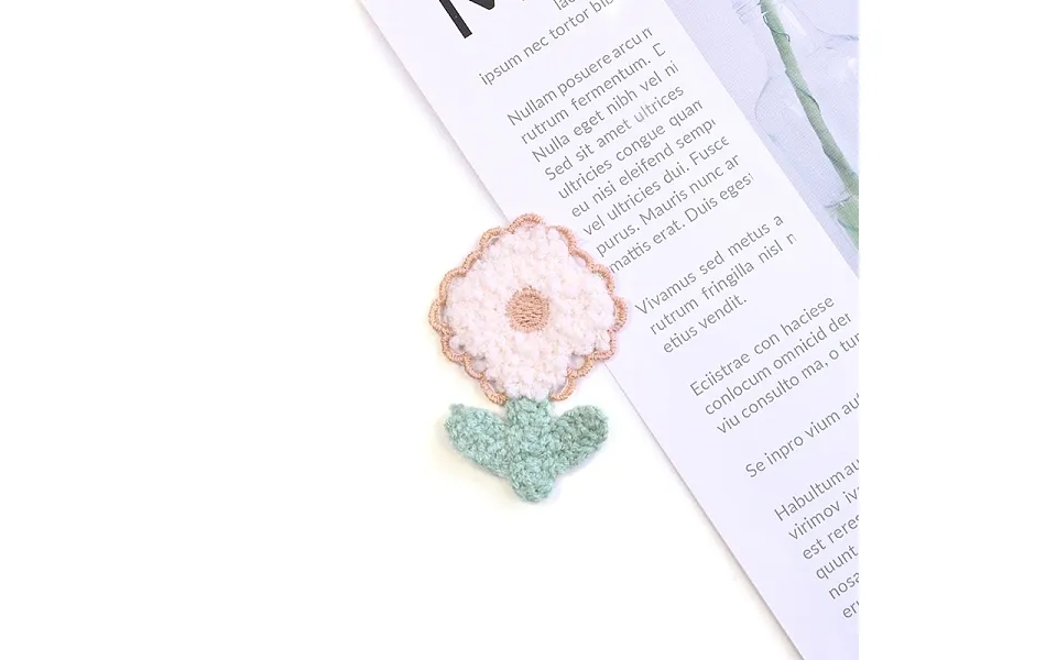 Flower Shape Towel Embroidery Style Cotton Iron On Sew On Patches