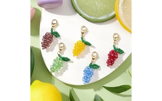 Glass Seed Beaded Grape Pendant Decoration product image