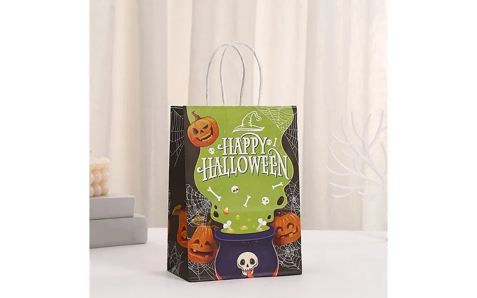 Halloween Paper Cauldron Printed Tote Bags