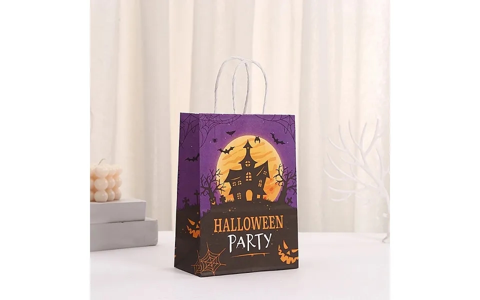 Halloween Paper Haunted House Castle Printed Tote Bags