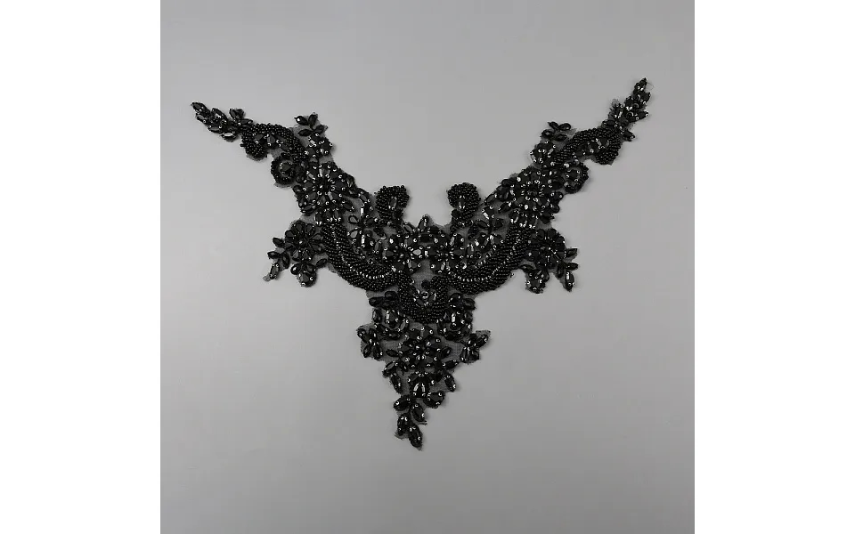 Hand Sewing Flower Pattern Rhinestone Costume Appliques