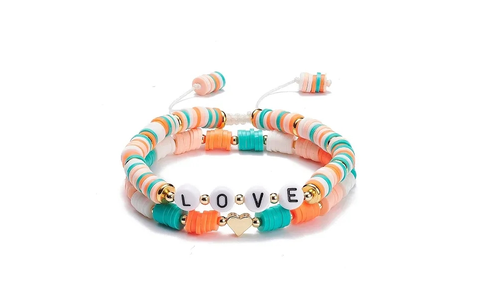 Handmade Polymer Clay Beads Bracelets Set