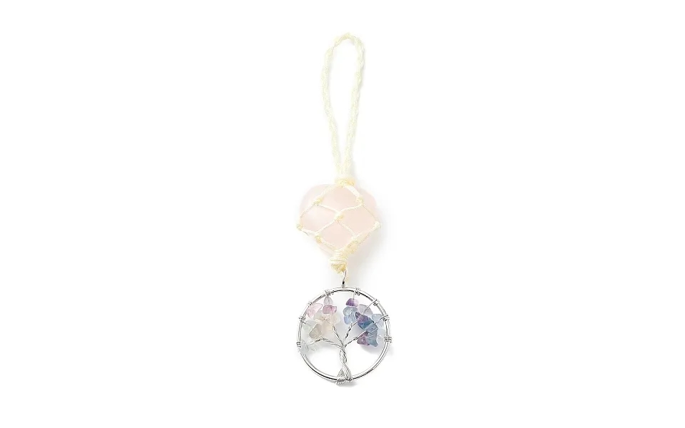 Heart Natural Rose Quartz Pendant Decoration