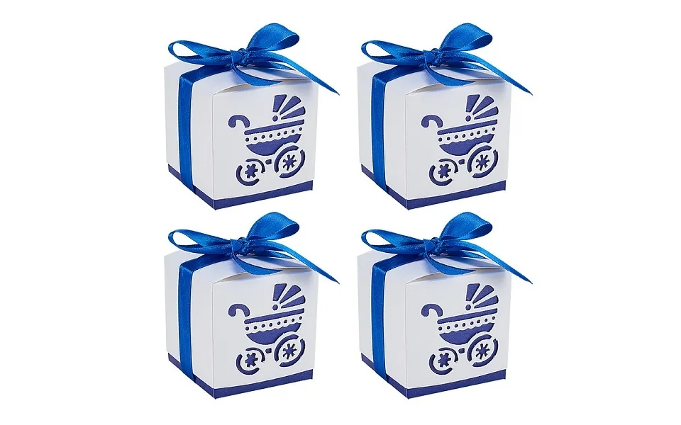Hollow Stroller Bb Car Carriage Candy Box Wedding Party Gifts With Ribbons