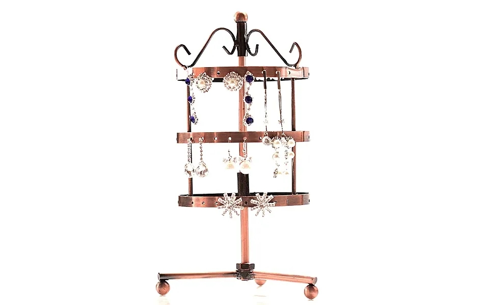 Iron Rotating 3-tier Earring Display Stand