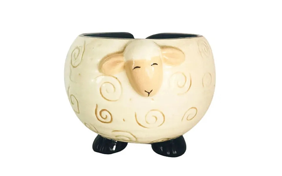 Lovely Sheep Shape Handmade Porcelain Yarn Bowl Holder