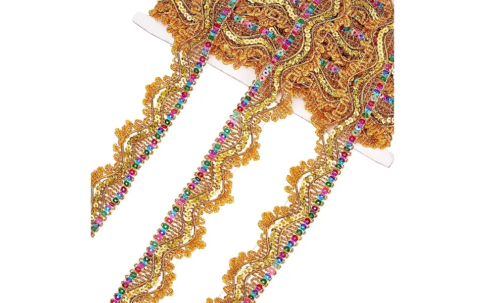 Metallic Polyester Lace Ribbon