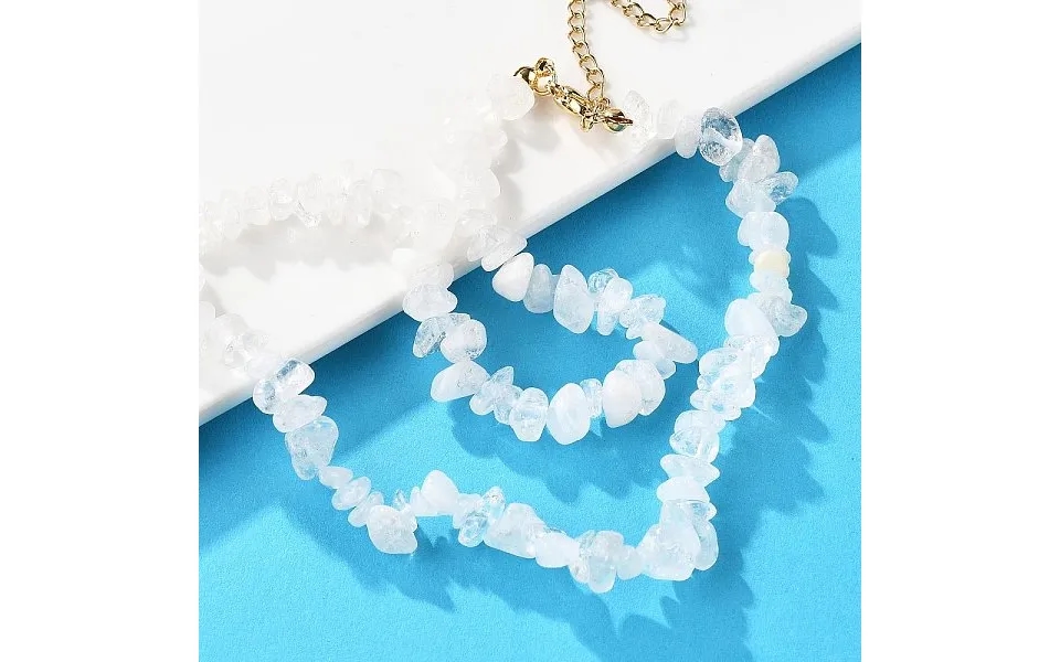 Natural Quartz Crystal Chips Beaded Necklace