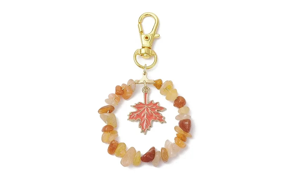 Natural Red Aventurine Chip Pendant Decoration