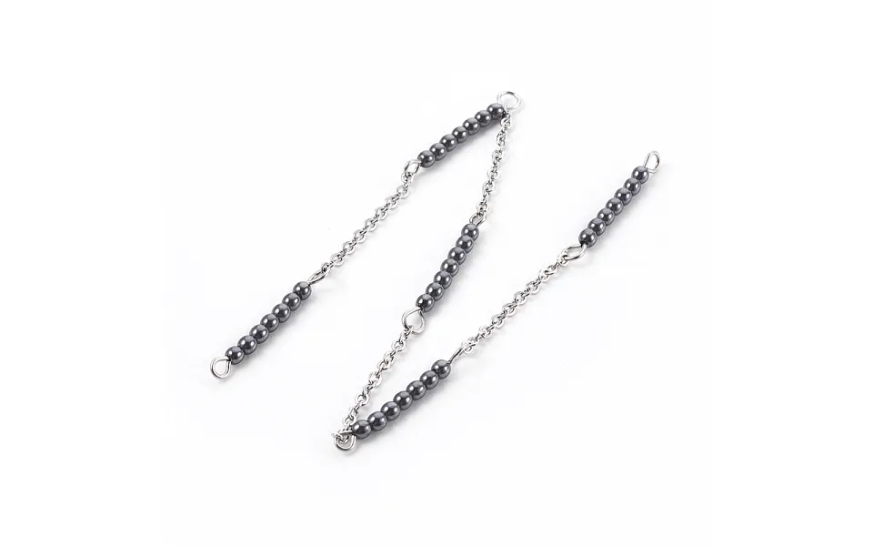 Non-magnetic Synthetic Hematite Beads Handmade Chains