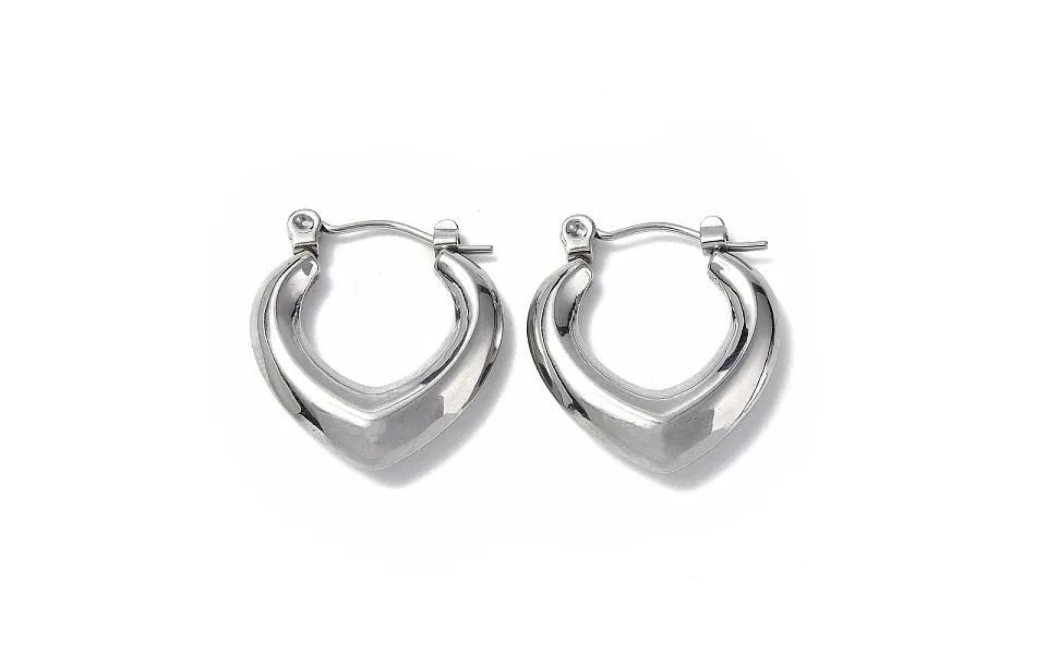 Non-tarnish 304 Stainless Steel Hollow Teardrop Hoop Earrings For Women